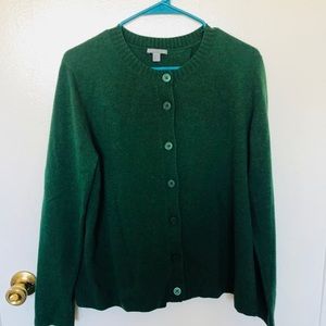 COS green cardigan M
